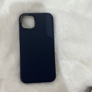 Navy blue leather case if I case